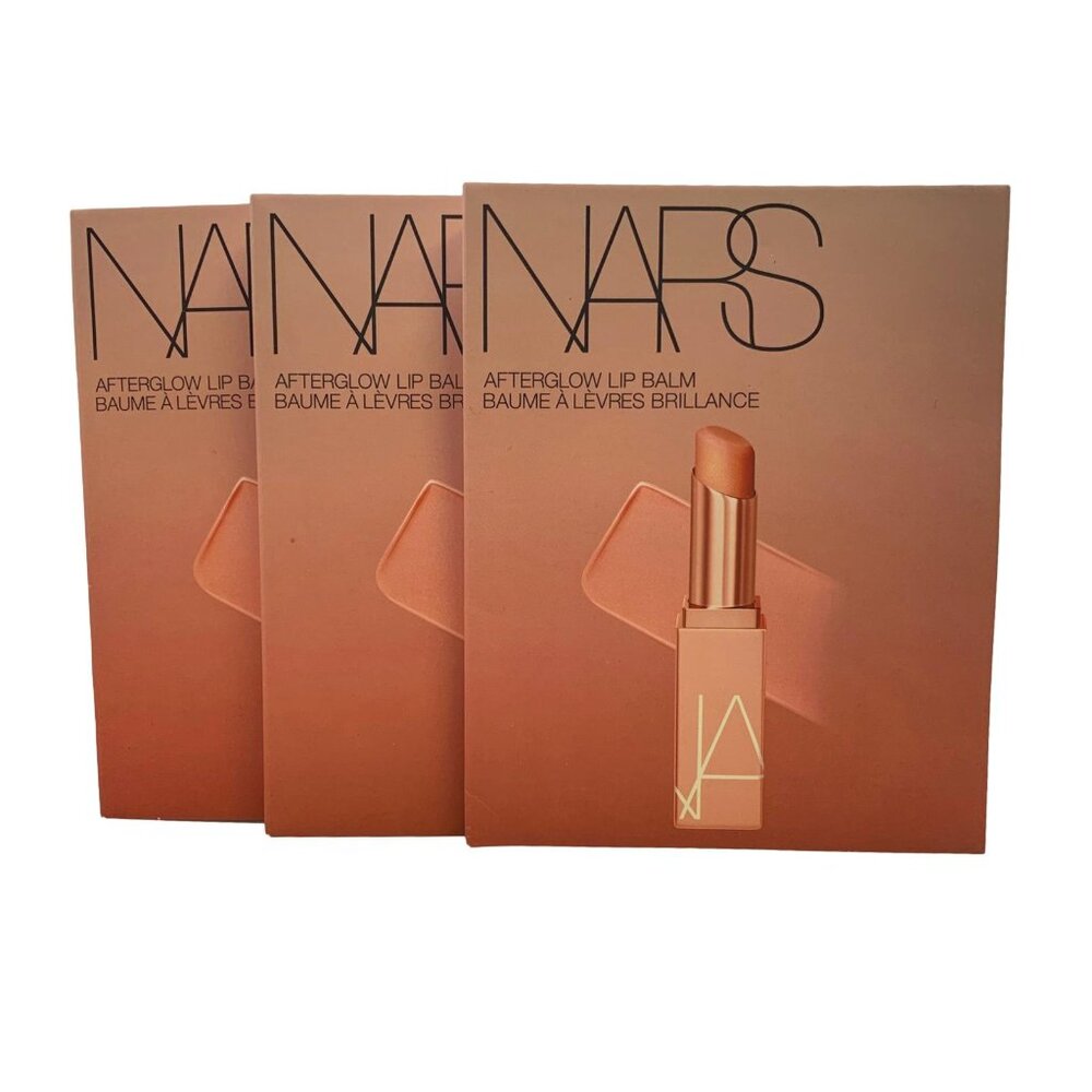 3X Nars Afterglow Lip Balm - Orgasm - Sample With Brush Applicator